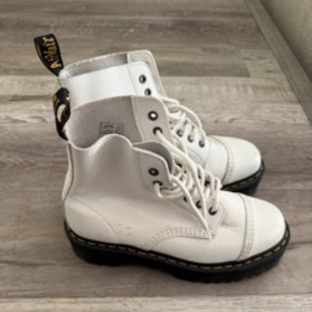 Dr. Martens White Combat Boots - Picture 2 of 16